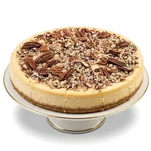 Andy Anand Gluten-Free Caramel Pecan Cheesecake, 9-Inch, 2.8 lb – Freshly Baked, California Cream Cheese, No Preservatives, Birthday Gift