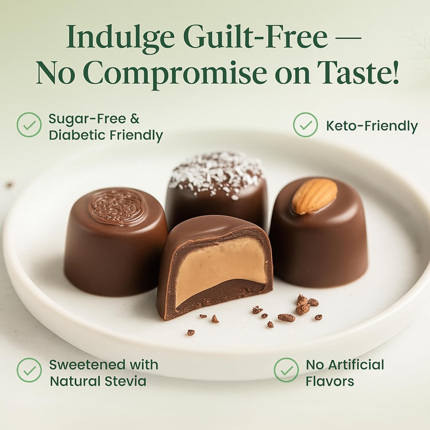 Andy Anand Sugar-Free Belgian Chocolate Truffles, 24 pc, 60% Cacao – Espresso, Hazelnut, Strawberry, Coconut, Cherry & Orange, Keto Gift