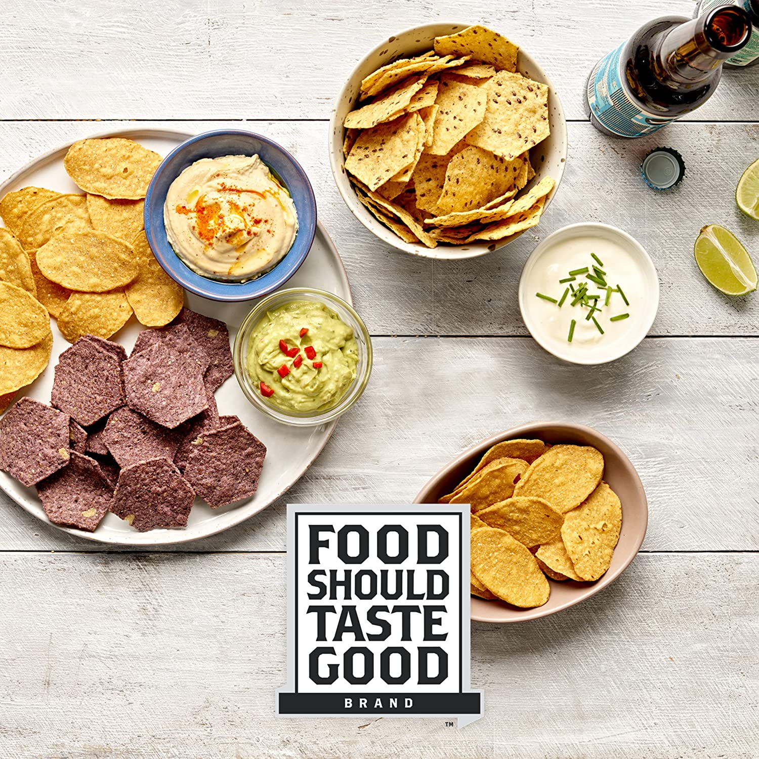 Food Should Taste Good Blue Corn Tortilla Chips, Perfect for Dipping and Snacking (Pack of 12 - 5.5 Oz.)