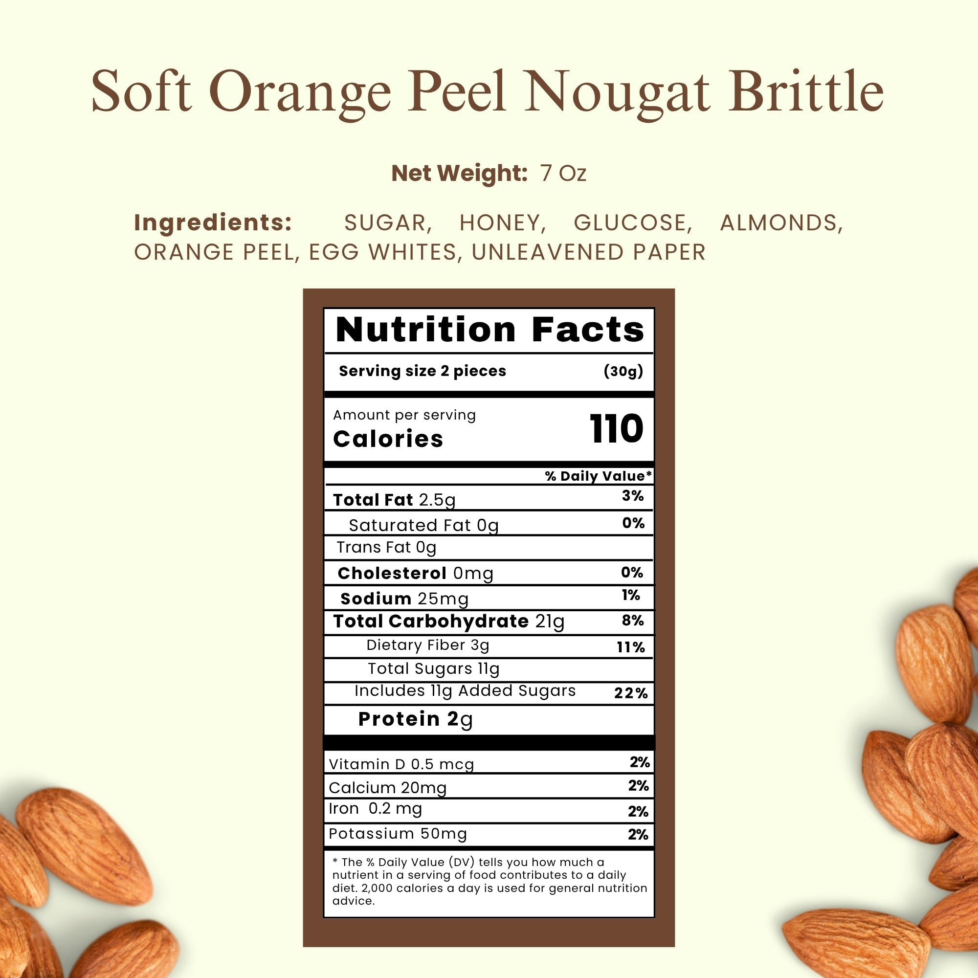 Andy Anand Orange Peel Soft Turron Nougat, 7 oz – Spanish Wildflower Honey, Gluten-Free, Artisan European Candy, Birthday & Holiday Gift Box