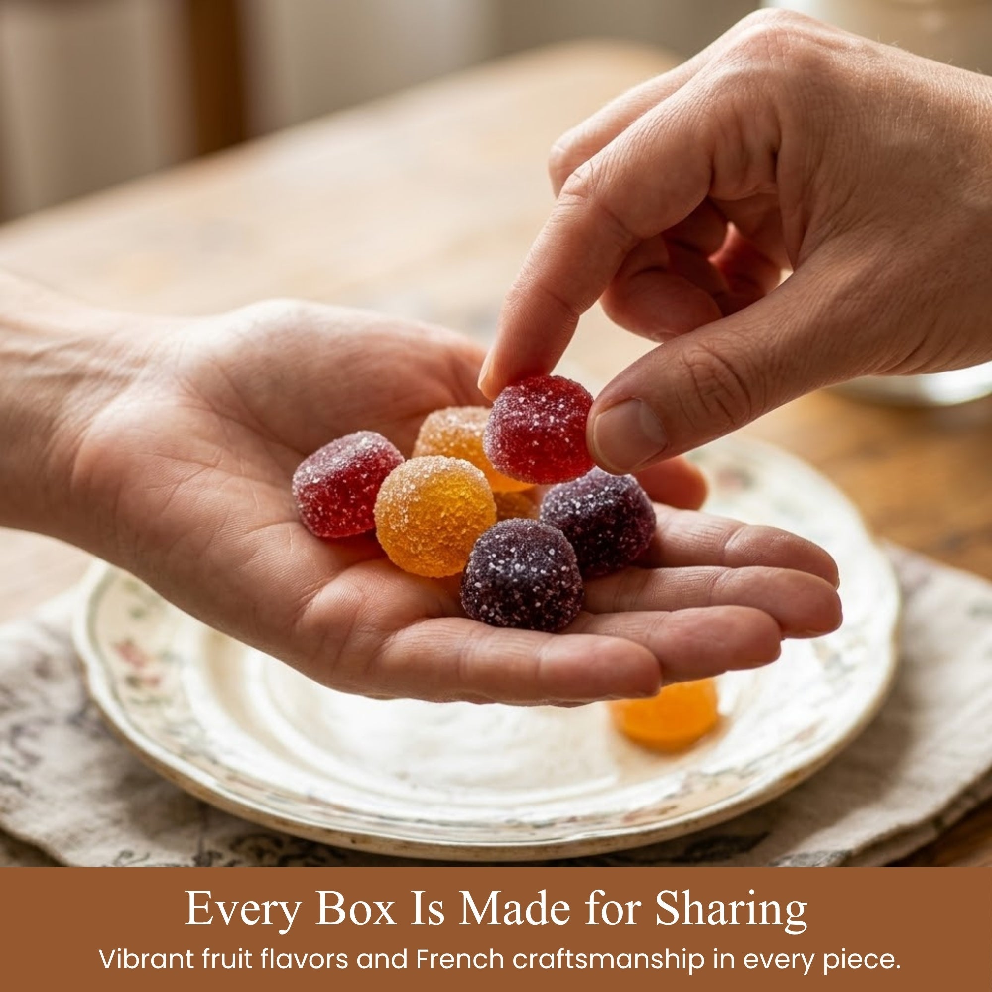 Andy Anand French Pates de Fruits Fruit Jellies, 65% Fruit, 24 pc – Imported French Confection, Natural Fruit Flavors, Gourmet Birthday & Holiday Gift