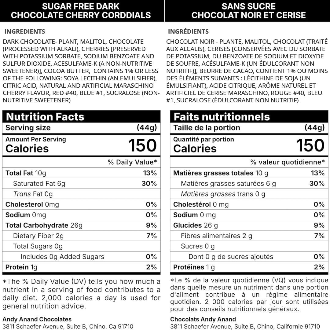 Andy Anand Belgian Dark Chocolate Cherry Cordials, 25 pc – Vegan, 60% Cocoa Butter, Rich Liquid Center, Birthday & Valentine's Gift Box