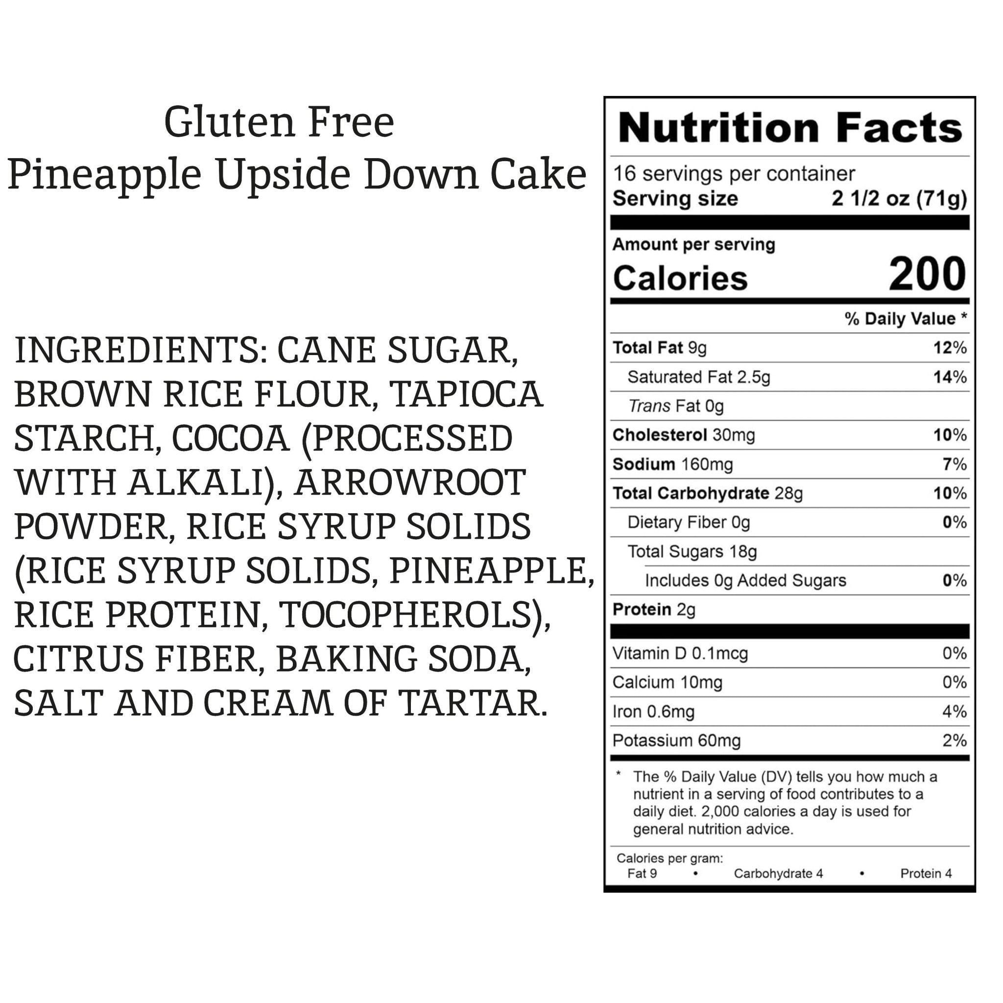 Andy Anand Gluten-Free Pineapple Upside-Down Cake, 9-Inch, 2.4 lb – Caramelized Pineapple, All-Natural, No Preservatives, Birthday Gift Box