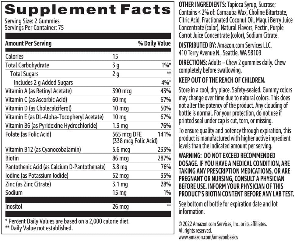 Andy Anand Sugar-Free Multivitamin Gummies, 50 ct – Strawberry, Mango, Pineapple & Peach, 50-Day Supply, Keto Diabetic-Friendly Gift Box