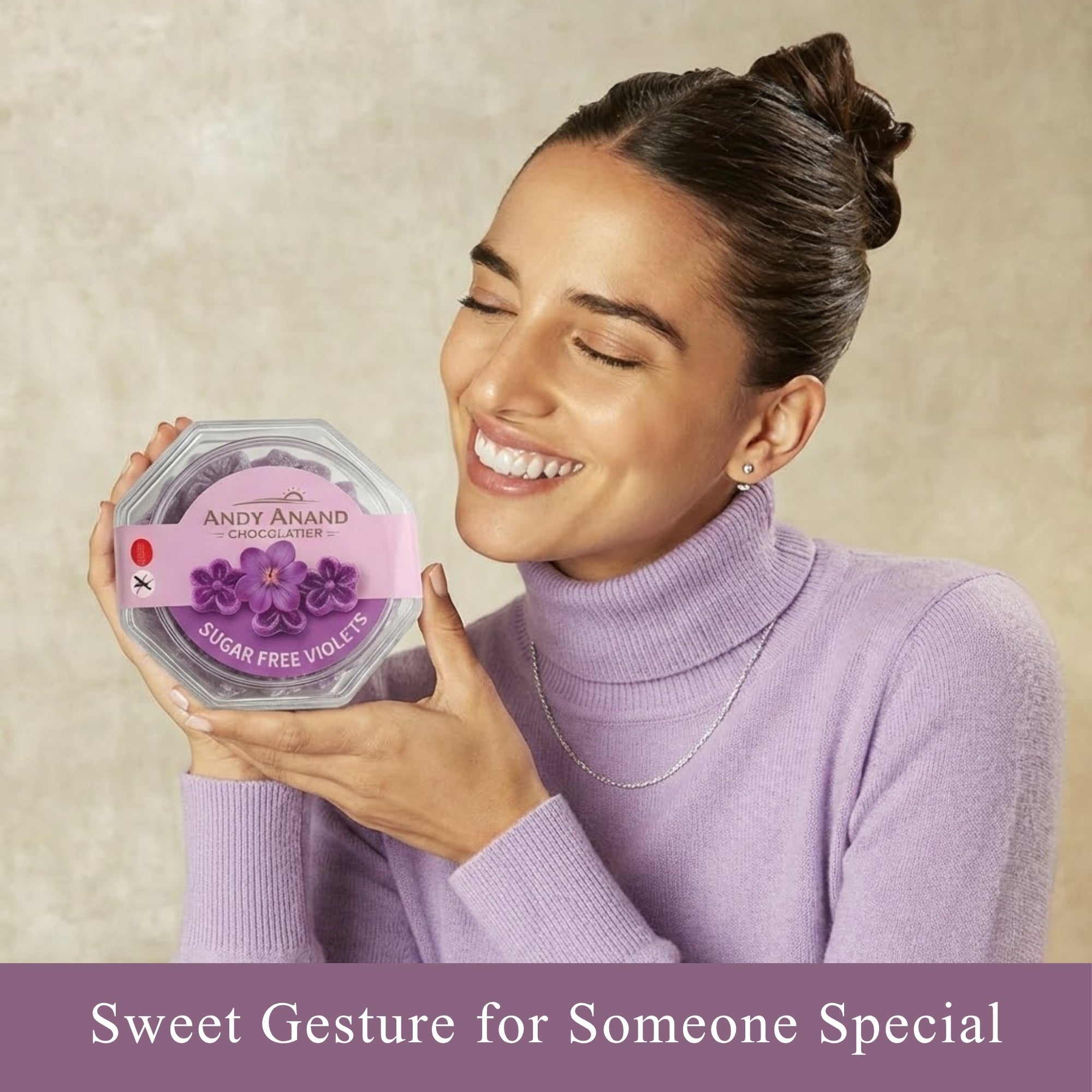 Andy Anand Sugar-Free Violet Candy Dragees, 150 pc, 3-Pack – Old-World European, Stevia Sweetened, Keto & Diabetic-Friendly Gourmet Gift Box