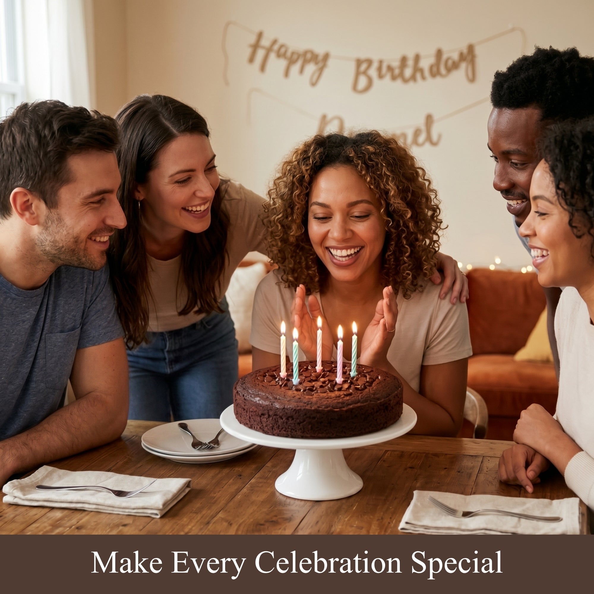 Andy Anand Sugar-Free Dark Chocolate Chip Cake, 9-Inch, 2.8 lb – Diabetic-Friendly, No Preservatives, Gourmet Perfectly Boxed Birthday Gift