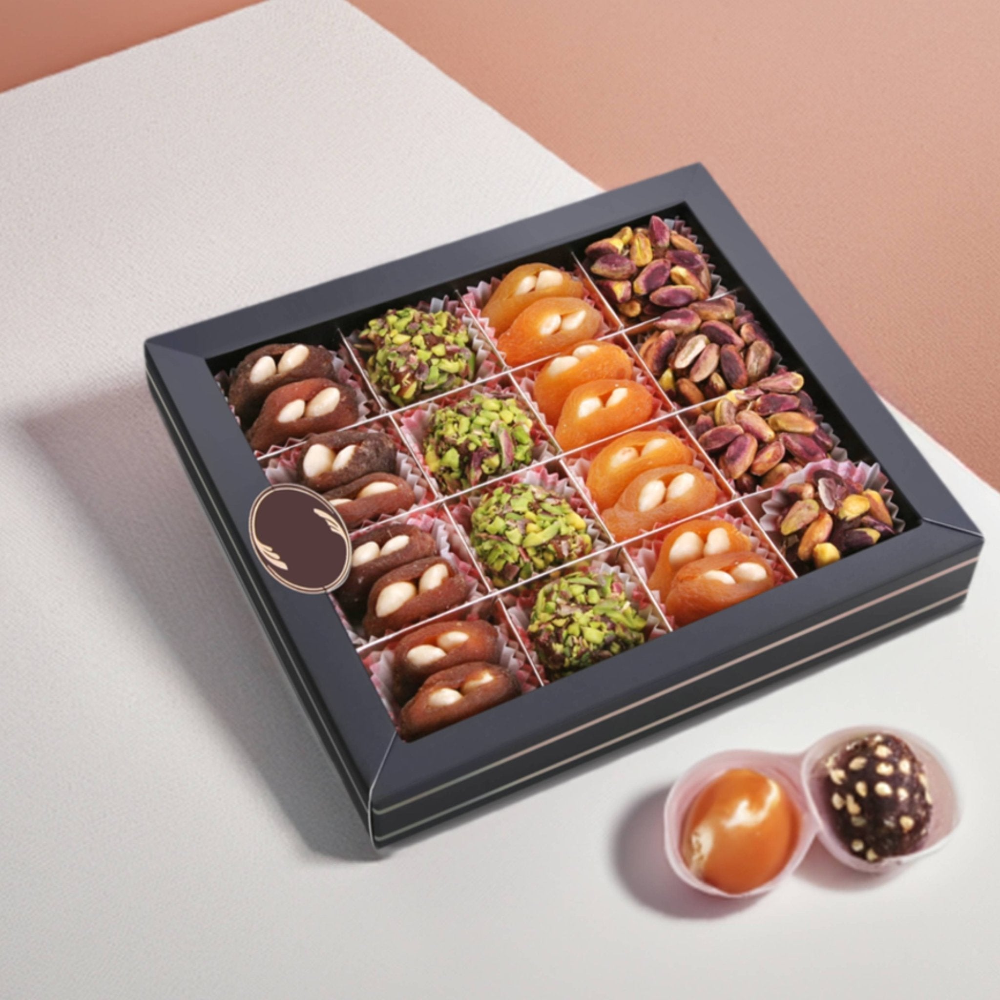 Andy Anand Chocolate Truffles with Natural Dates, 24 pc, 10.5 oz – No Sugar Added, Vegan-Friendly, Gourmet Birthday & Holiday Gift Box