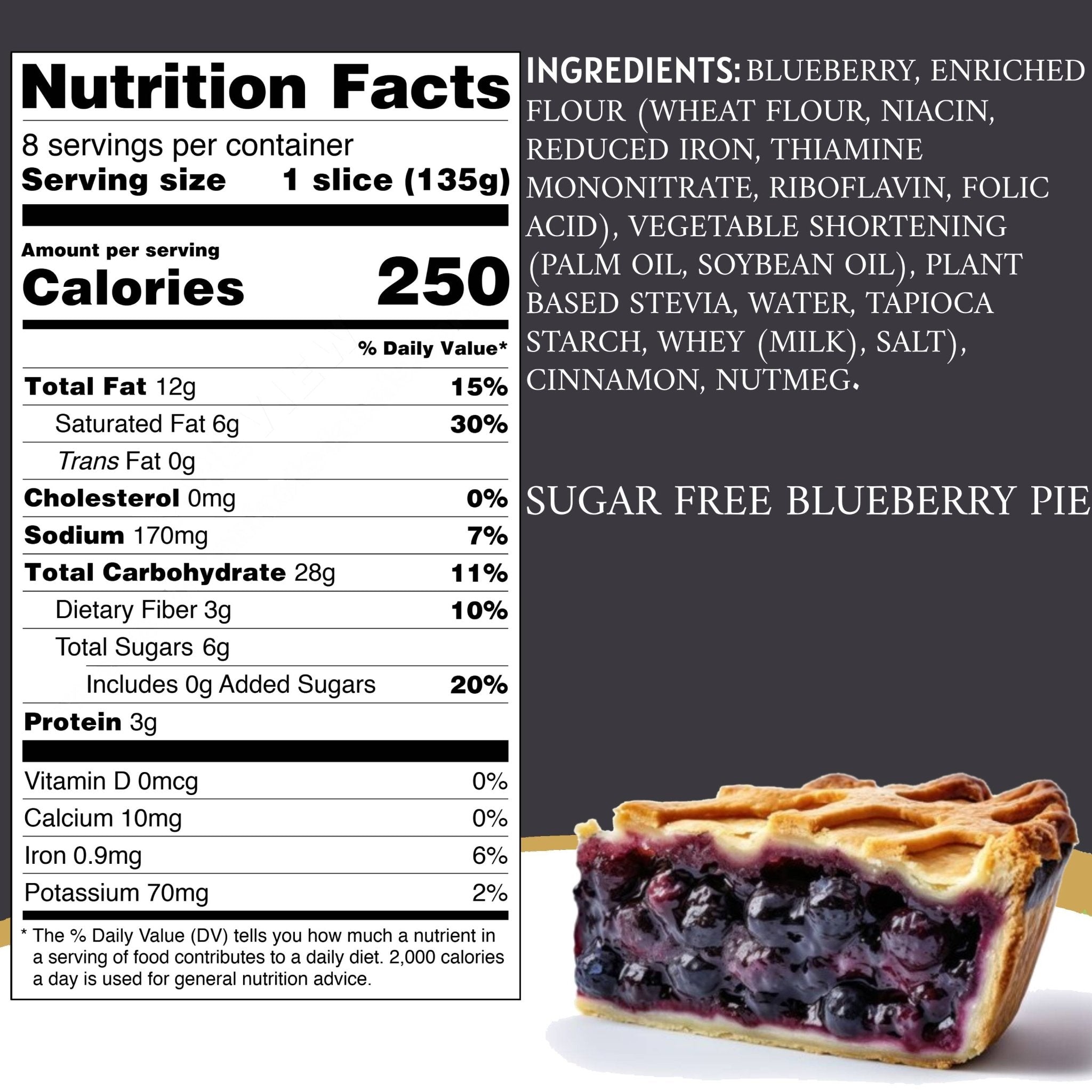 Andy Anand Sugar-Free Blueberry Pie, 2.9 lb – Keto & Diabetic-Friendly, Whole Blueberries, Flaky Crust, No Added Sugar, Birthday Gift Box